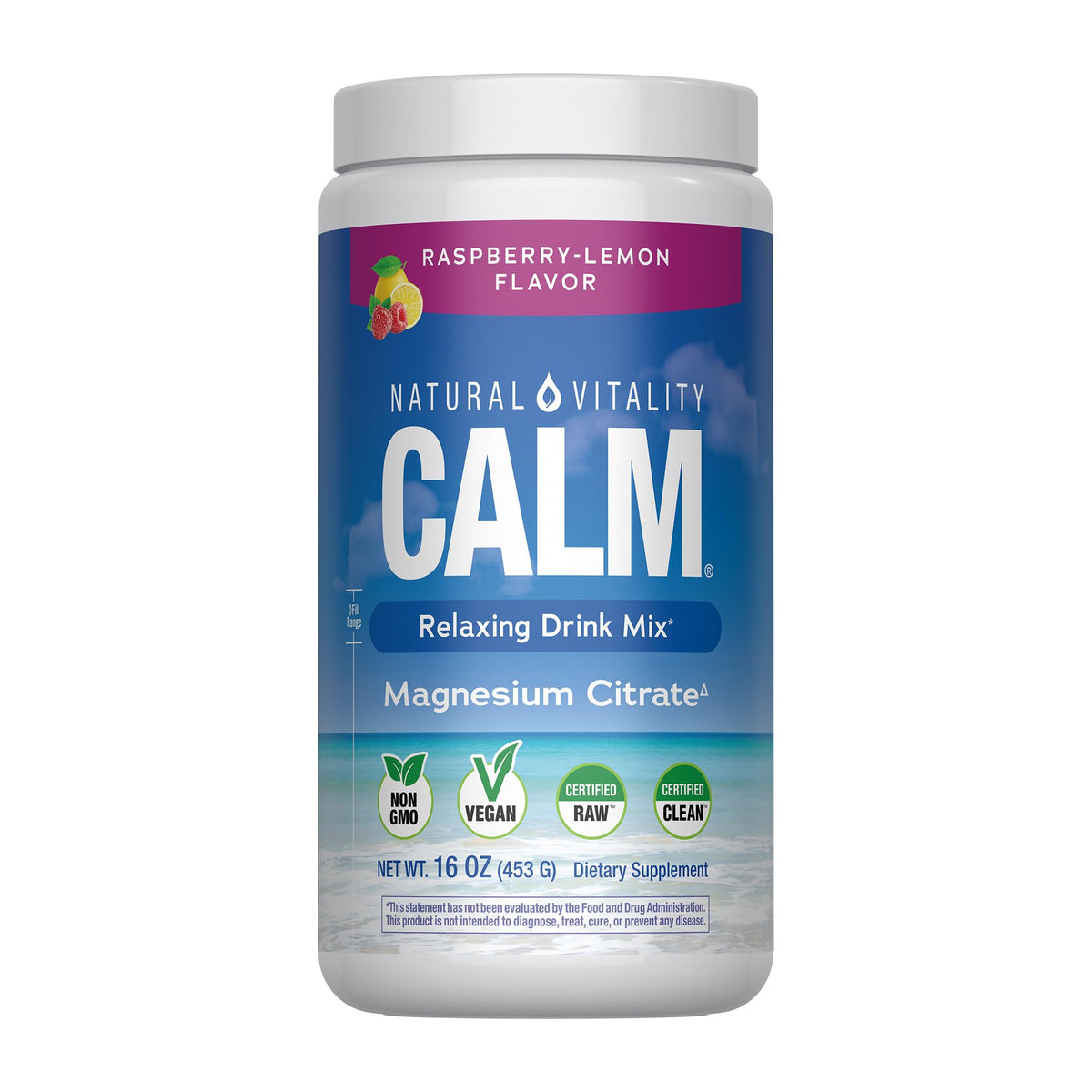 Buy supplements Natural Vitality Calm Magnesium 16oz Powder | Raspberry Lemon Flavored Supplement | Non-GMO, Vegan & Gluten Free Formula - Vitaza UK Supplements UK