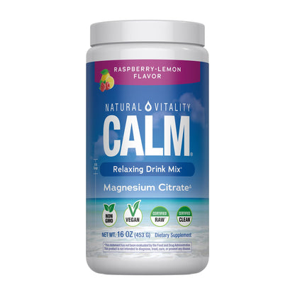 Buy supplements Natural Vitality Calm Magnesium 16oz Powder | Raspberry Lemon Flavored Supplement | Non-GMO, Vegan & Gluten Free Formula - Vitaza UK Supplements UK