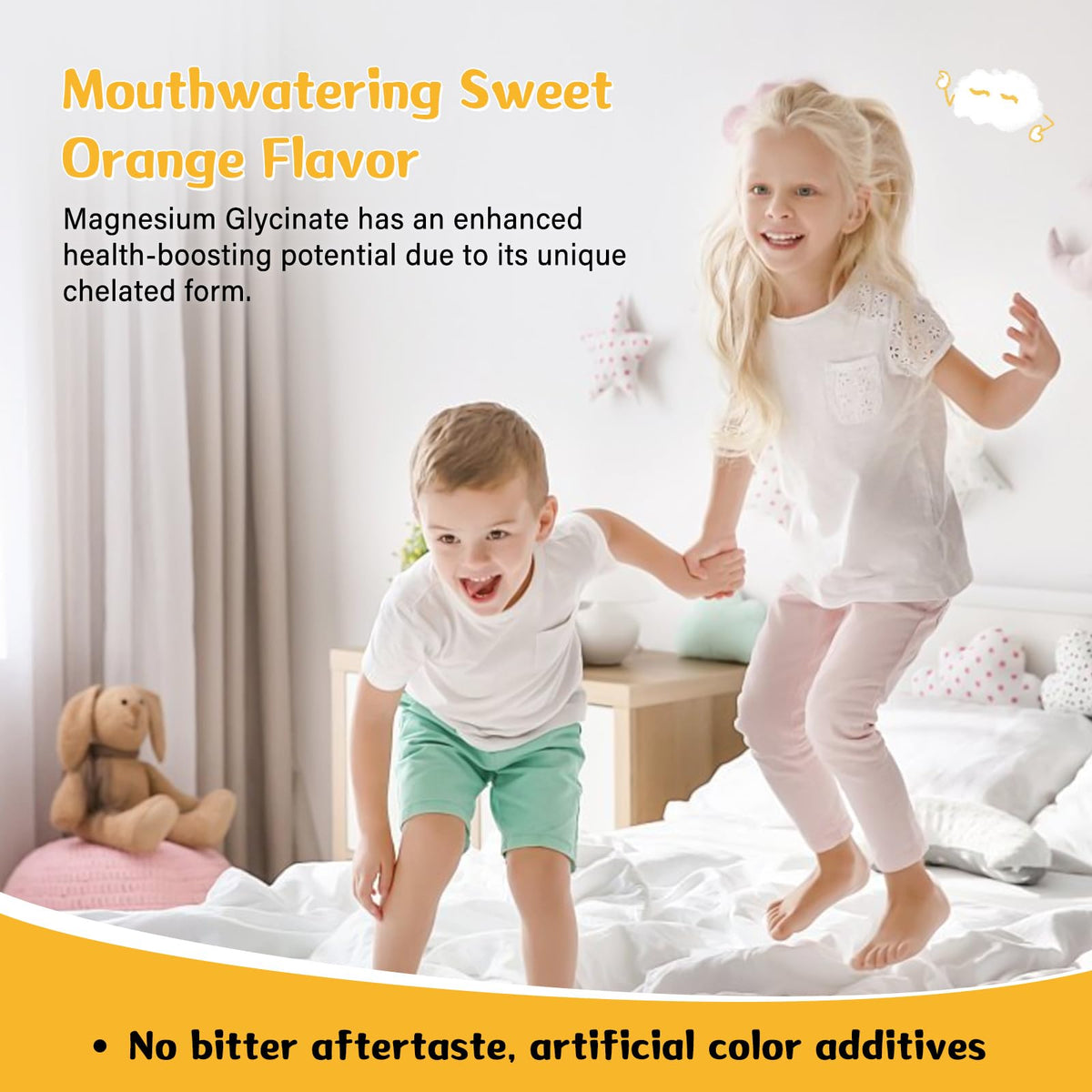 Buy supplements Magnesium Glycinate Gummies for Kids & Adults - Magnesium Glycinate 300mg Chewable Supplement - Promotes Sleep, Muscle, Relaxation (60Count) - Vitaza UK Supplements UK