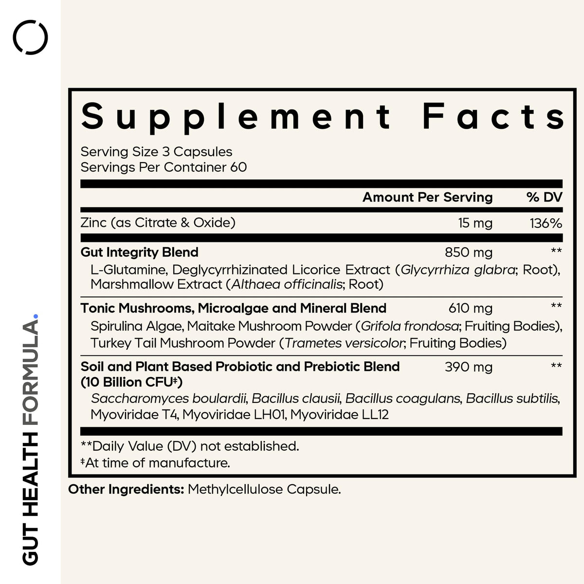 Buy supplements Codeage Gut Health Supplements Vegan Formula - L Glutamine, Zinc, Turkey Tail Mushroom Powder, Tonic Mushroom, Maitake, Micro Algae, Mineral, Vitaza UK Supplements UK