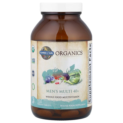 Buy supplements Garden of Life Organics Men's 40+ Multivitamin with Prostate Support, B12 & Vitamins – Vegan Daily Whole Food Multivitamin - Vitaza UK Supplements UK