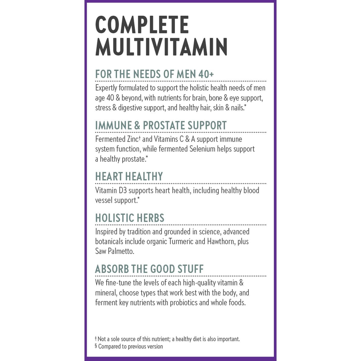 New Chapter Men’s Multivitamin 40+, Extra B6 & B12, D3, Vitamin C & Zinc, Immune, Heart, Cellular Energy, and Brain Health New ChapterBuy Supplements Australia