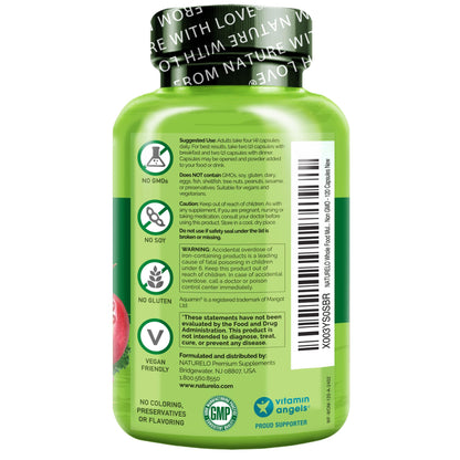 Buy supplements NATURELO Whole Food Multivitamin for Women - with Vitamins, Minerals, & Organic Extracts - Supplement for Energy and Heart Health - Vitaza UK Supplements UK
