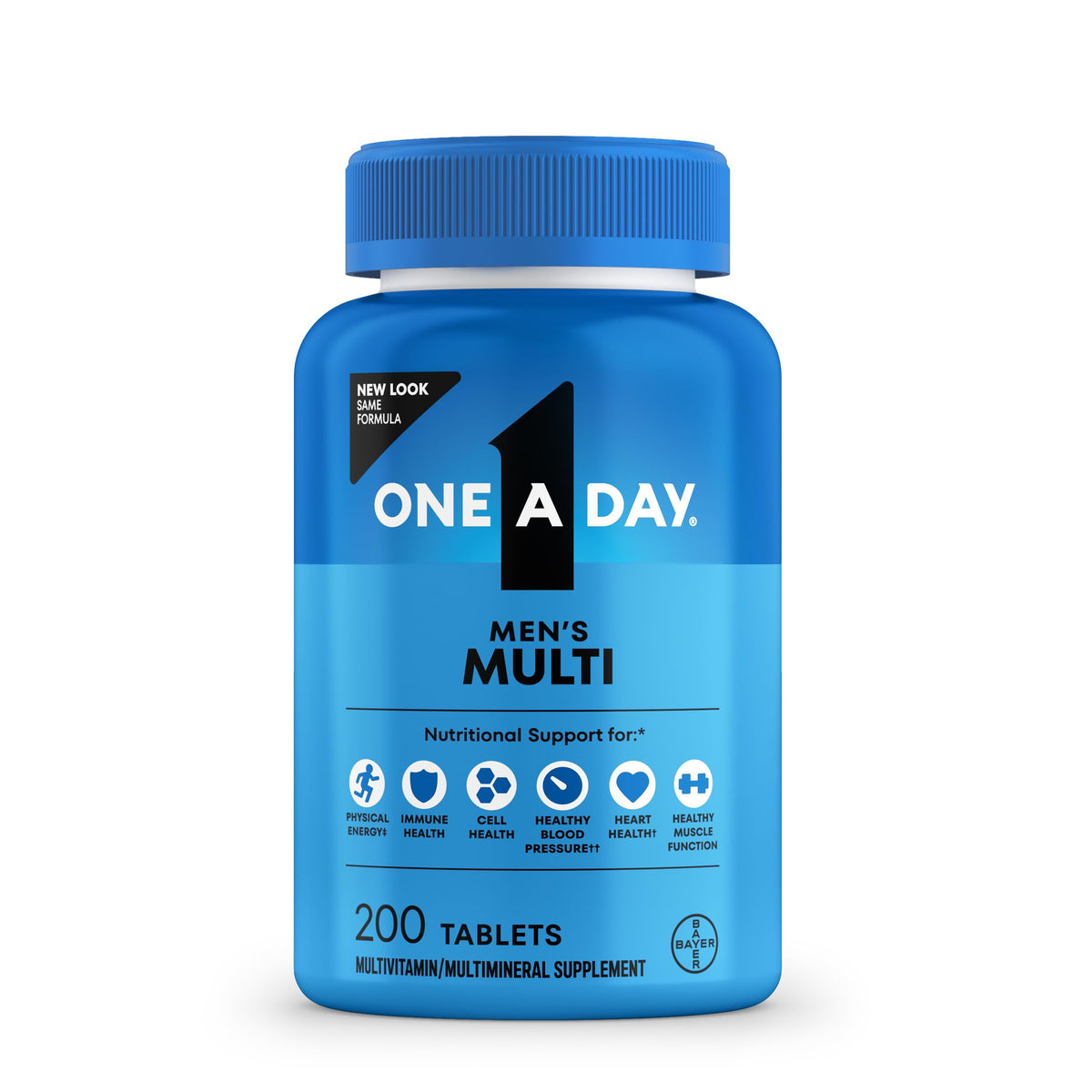 Buy supplements One A Day Multivitamin for Men - Daily Mens Multivitamins with Vitamin D, Zinc, Folic Acid, and B Vitamins, Physical Energy Support, 200 Count - Vitaza UK Supplements UK