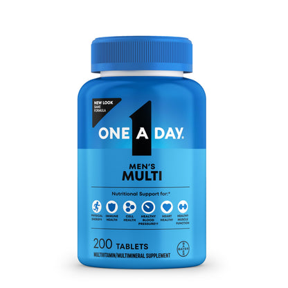 Buy supplements One A Day Multivitamin for Men - Daily Mens Multivitamins with Vitamin D, Zinc, Folic Acid, and B Vitamins, Physical Energy Support, 200 Count - Vitaza UK Supplements UK