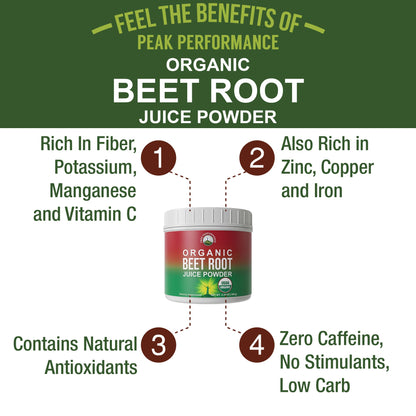 Buy supplements Organic Beet Root Powder - Ultra High Purity Super Food Beets Juice Powder. 100% Pure Nitric Oxide Boosting Beetroot Supplement. Keto, Paleo, Vegan Reds Superfood Rich in Polyphenols - Vitaza UK Supplements UK