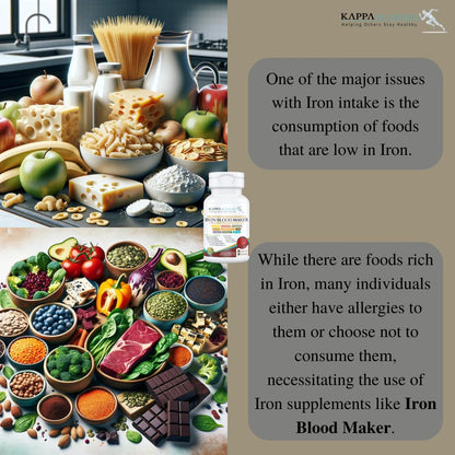 Buy supplements KAPPA NUTRITION Iron 26mg, Vitamin C & Orange 150mg, Folate 667mcg DFE, Vitamin B12, Beetroot, Brewers Yeast, Broccoli & MCT Oil - Vitaza UK Supplements UK