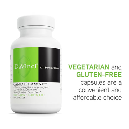 Buy supplements DAVINCI Labs Candid-Away - Digestive Gut Health Support, Immune System Support with Digestive Enzymes, Calcium, Magnesium & More - Vitaza UK Supplements UK