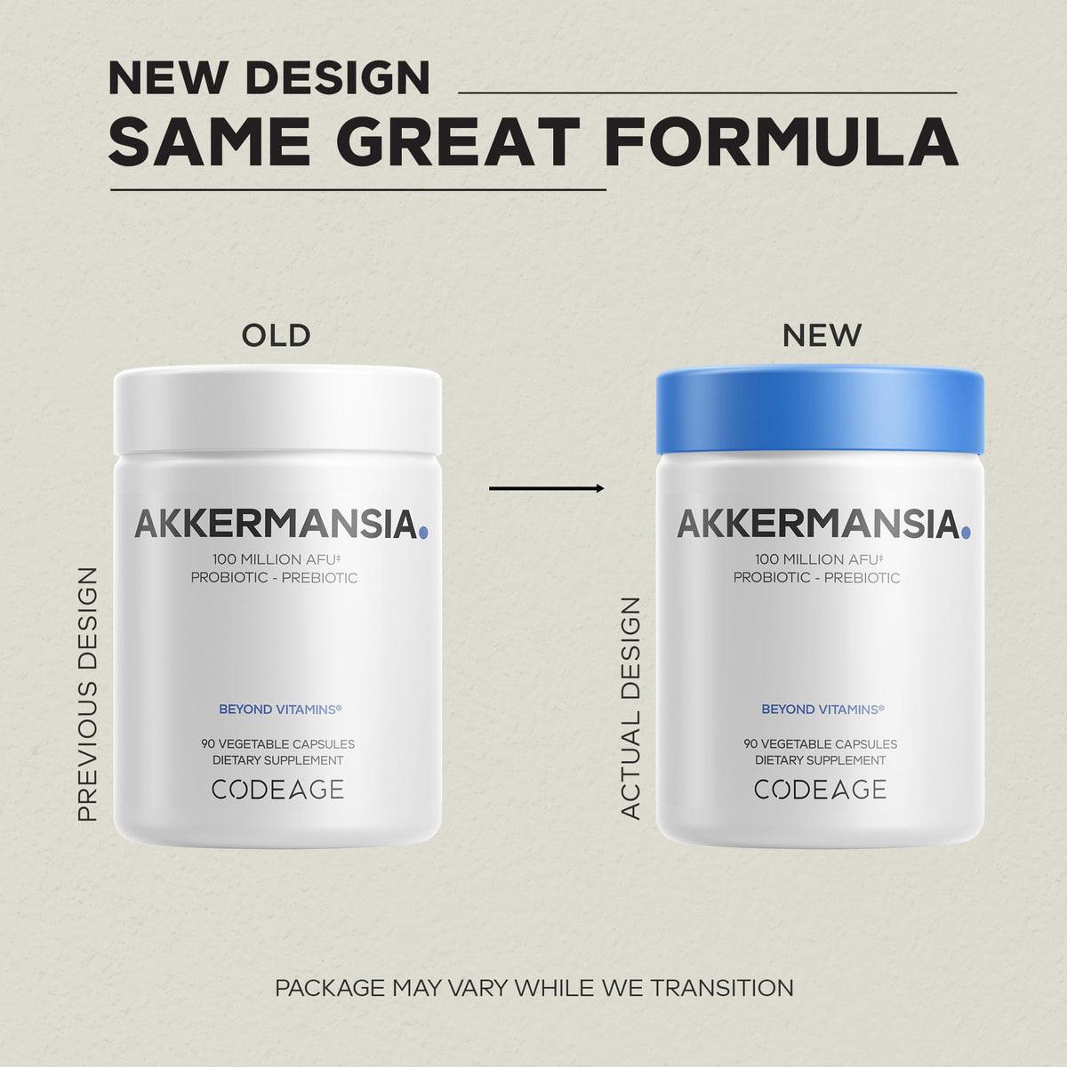 Buy supplements Codeage Akkermansia Muciniphila Probiotic Supplement - 3-Month Supply of Akkermansia & Chicory Inulin - Daily Synbiotic Probiotic Chicory Root - 100 Million AFUs - Gluten-Free - 90 Capsules - Vitaza UK Supplements UK