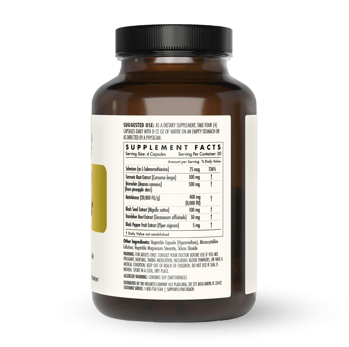 Buy supplements The Wellness Company Ultimate Spike Detox – Dr. McCullough Designed - 3-in-1 Nattokinase, Turmeric, & Bromelain Extra Strength - Vitaza UK Supplements UK