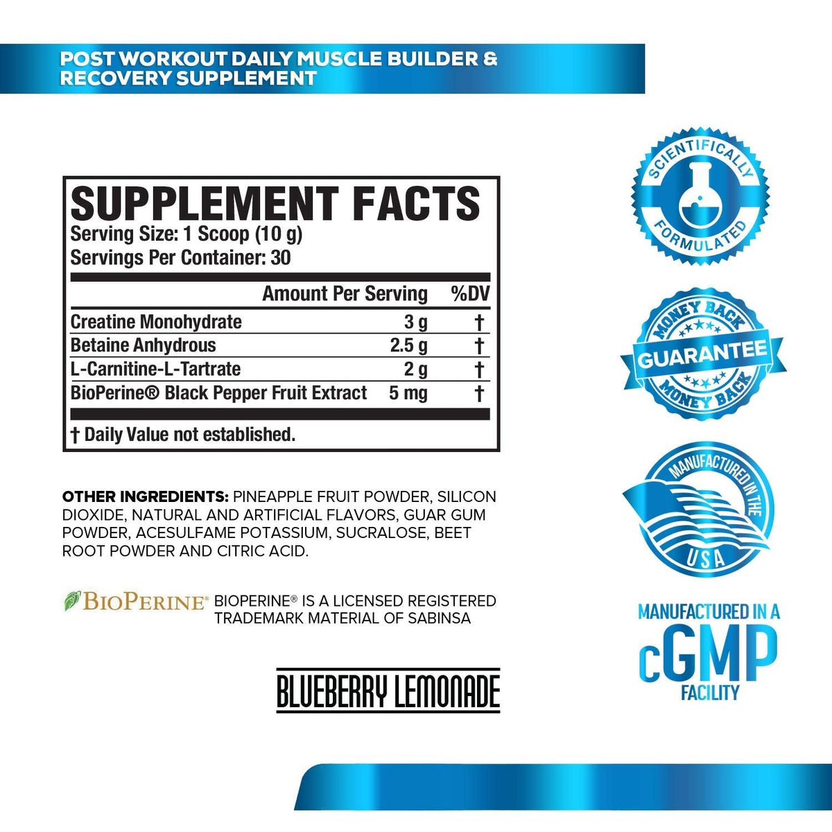 Jacked Factory NITROSURGE Pre Workout Supplement, Growth Surge Post Workout Muscle Builder
