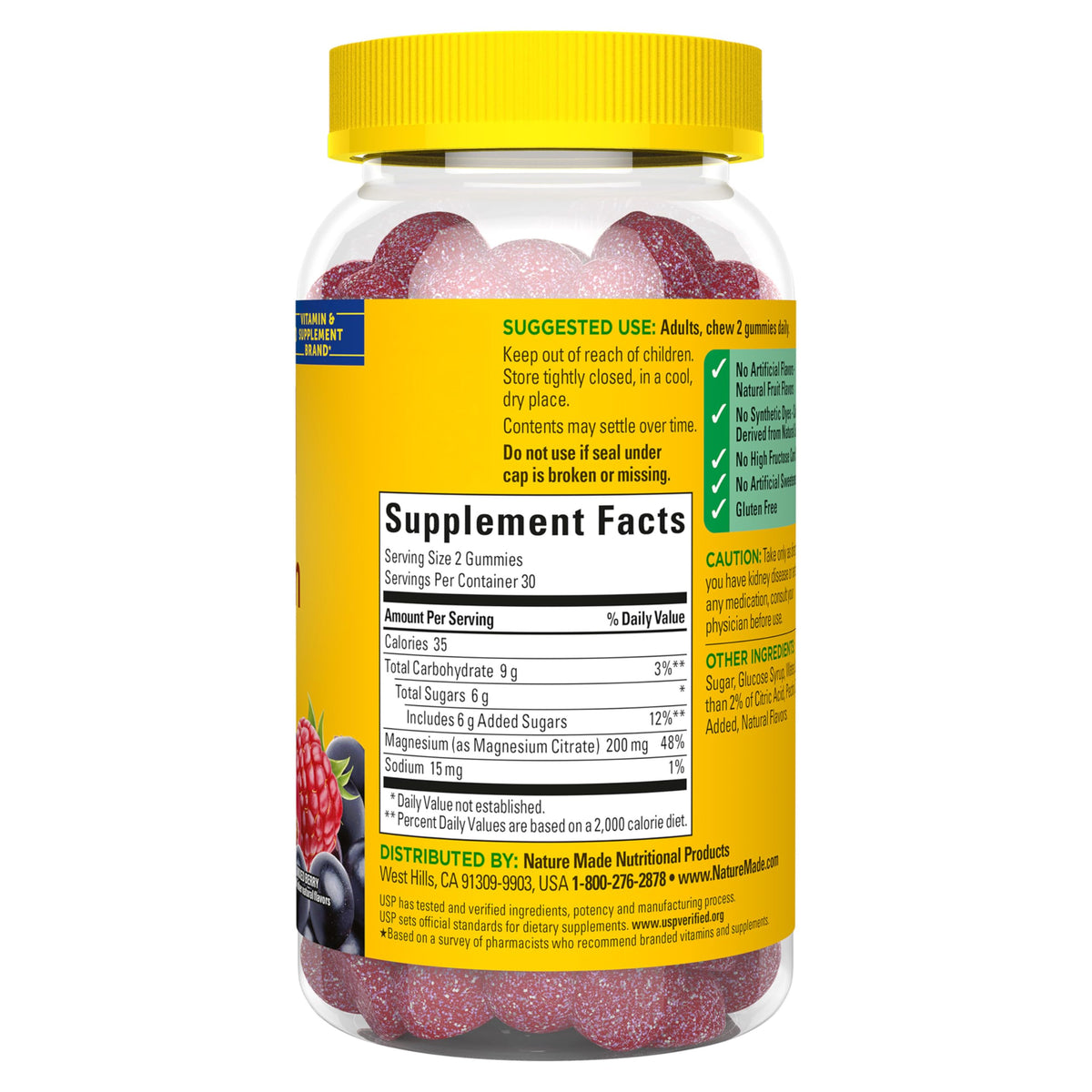 Buy supplements Nature Made High Absorption Magnesium Citrate 200 mg per serving, Magnesium Supplement for Muscle, Nerve, Bone and Heart Support - Vitaza UK Supplements UK