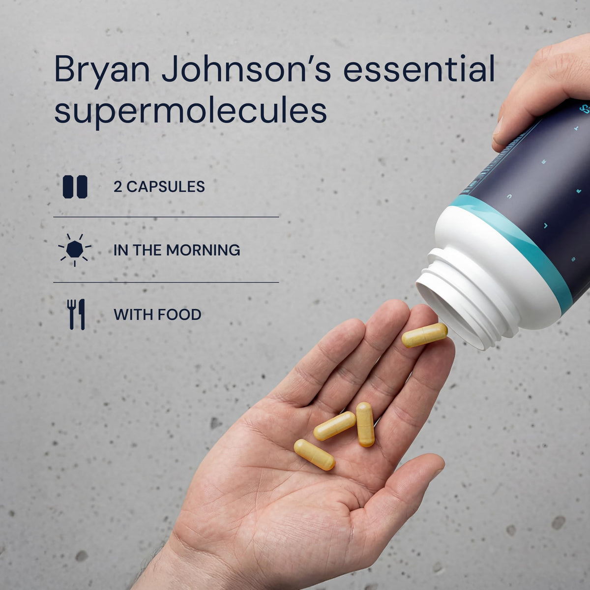 Buy supplements Blueprint Bryan Johnson Essential Capsules - Daily Multivitamin/Multimineral for Women and Men - Antioxidant Supplement with Calcium, Vitamin B1, Vitamin D, and Zinc - Vitaza UK Supplements UK