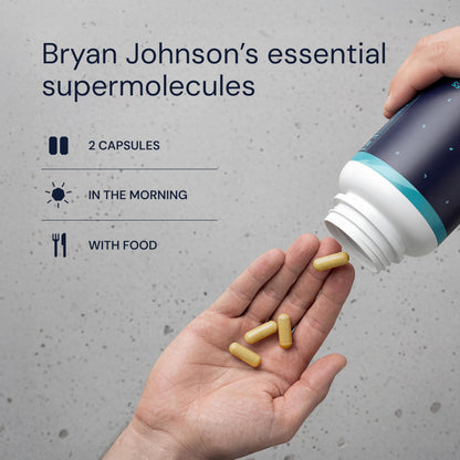 Buy supplements Blueprint Bryan Johnson Essential Capsules - Daily Multivitamin/Multimineral for Women and Men - Antioxidant Supplement with Calcium, Vitamin B1, Vitamin D, and Zinc - Vitaza UK Supplements UK