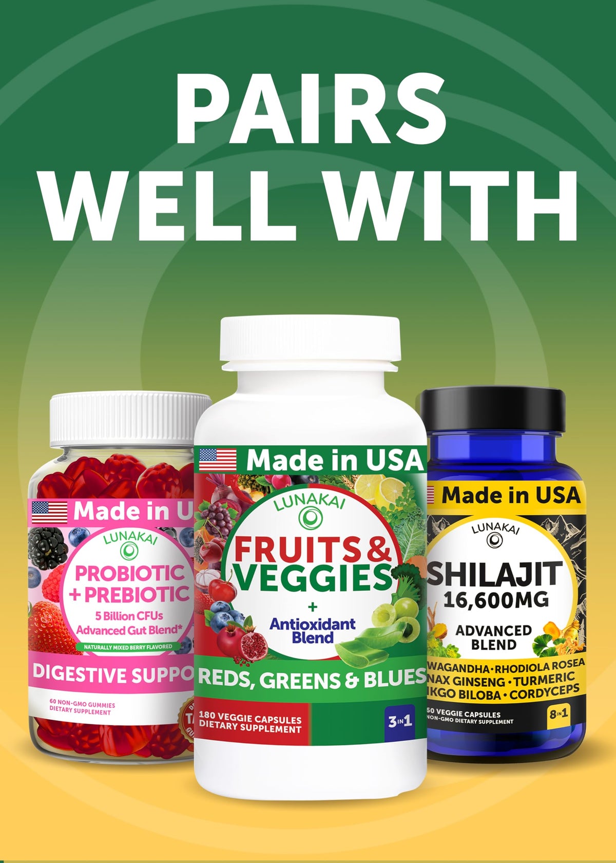 Buy supplements Lunakai USA Made Pure Moringa Capsules – Advanced Moringa Leaf Extract Supplement with Ashwagandha, Boswellia - Vitaza UK Supplements UK