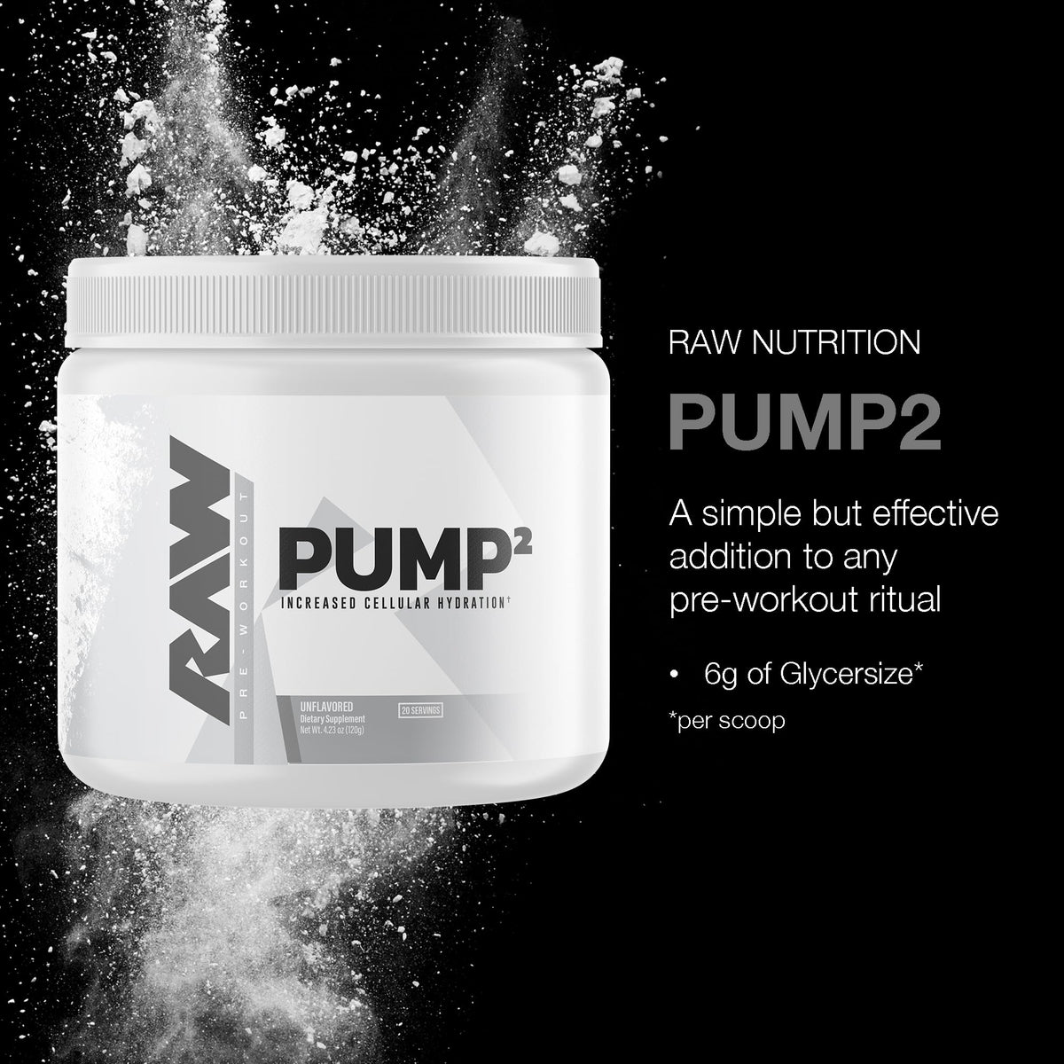 Buy supplements RAW Pump2 Pre Workout | Glycerol Pump Pre Workout Supplement, Pair Pump Supplement for Best Results Or Any Preworkout Powder | Enhanced Hydratio - Vitaza UK Supplements UK
