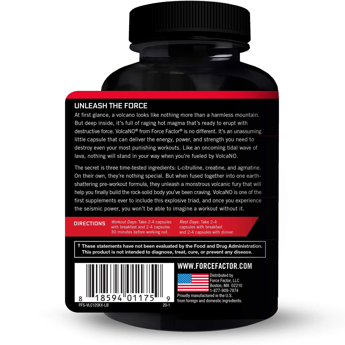 Force Factor Volcano Pre Workout Nitric Oxide Booster Supplement for Men with Creatine Force FactorBuy Supplements Australia