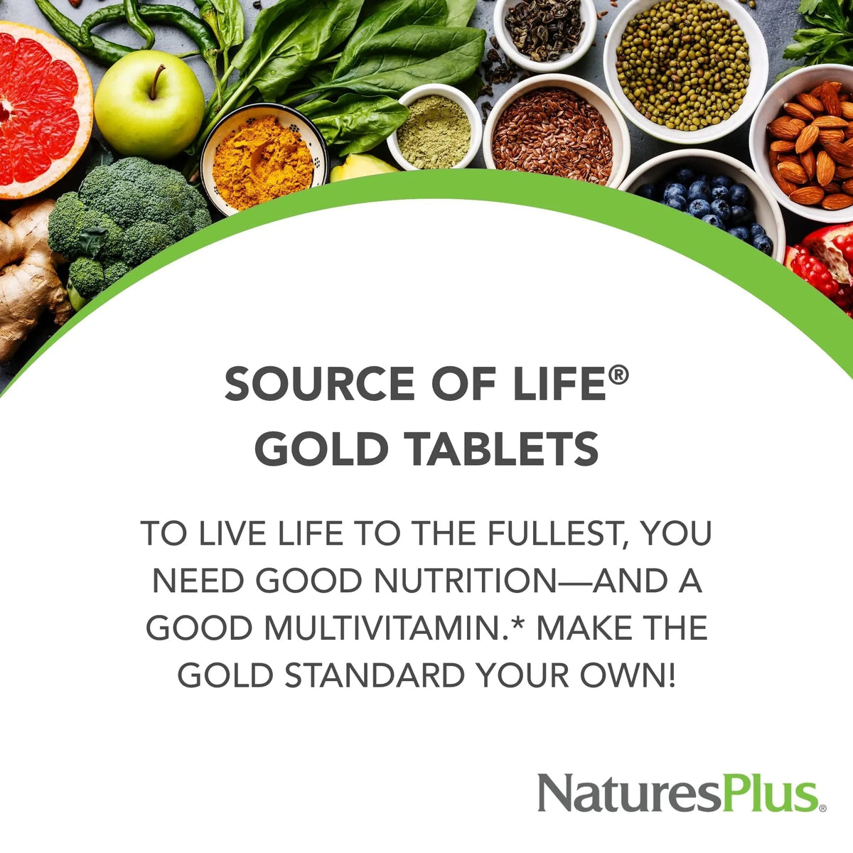 NaturesPlus Source of Life Gold Multivitamin - 90 Tablets - with Vitamins D3, B12 & K2 - Blood, Bone & Immune Support Aus Healthcare