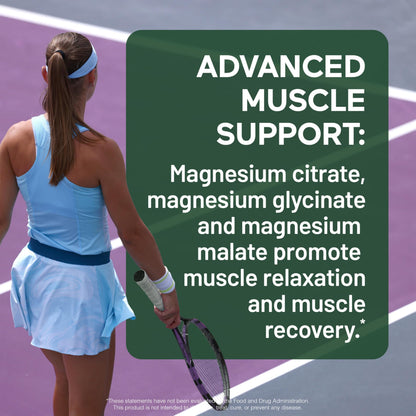 Buy supplements Smarter Nutrition Magnesium Complex - Chelated Magnesium Glycinate with Citrate, Malate and L-Theanine for Sleep, Muscle Relaxation and Stress Support - Vitaza UK Supplements UK