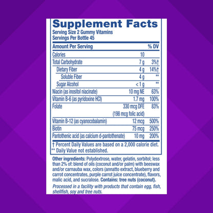 Buy supplements Vitafusion Fiber Well Fit Gummies Supplement, 90 Count (Packaging May Vary) - Vitaza UK Supplements UK