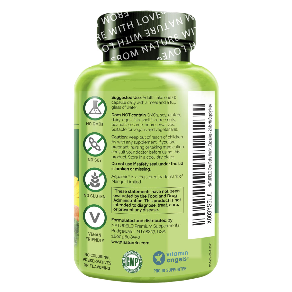 Buy supplements NATURELO Mens Multivitamins - One Daily Multivitamin for Men with Vitamins, Minerals & Organic Whole Foods, Boost Energy & Health, Vitaza UK Supplements UK