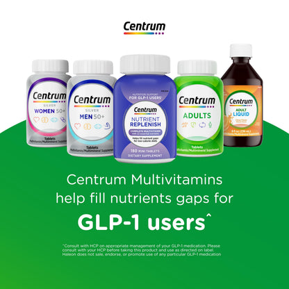 Buy supplements Centrum Minis Silver Multivitamin for Men 50 Plus, Multivitamin/Multimineral Supplement, Vitamin D3, B-Vitamins and Zinc, Non-GMO Ingredients, Supports Memory - Vitaza UK Supplements UK