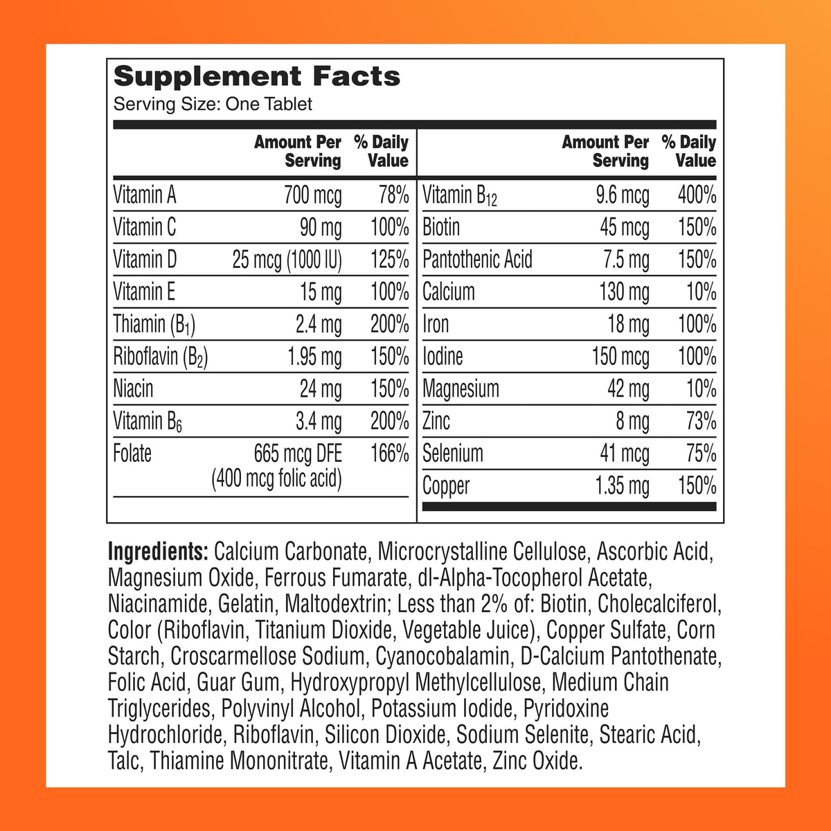 Buy supplements One A Day Multivitamin for Women- Daily Vitamins for Woman with Biotin, Calcium, Folic Acid, Iron & Zinc, Complete Women’s Vitamins - Vitaza UK Supplements UK