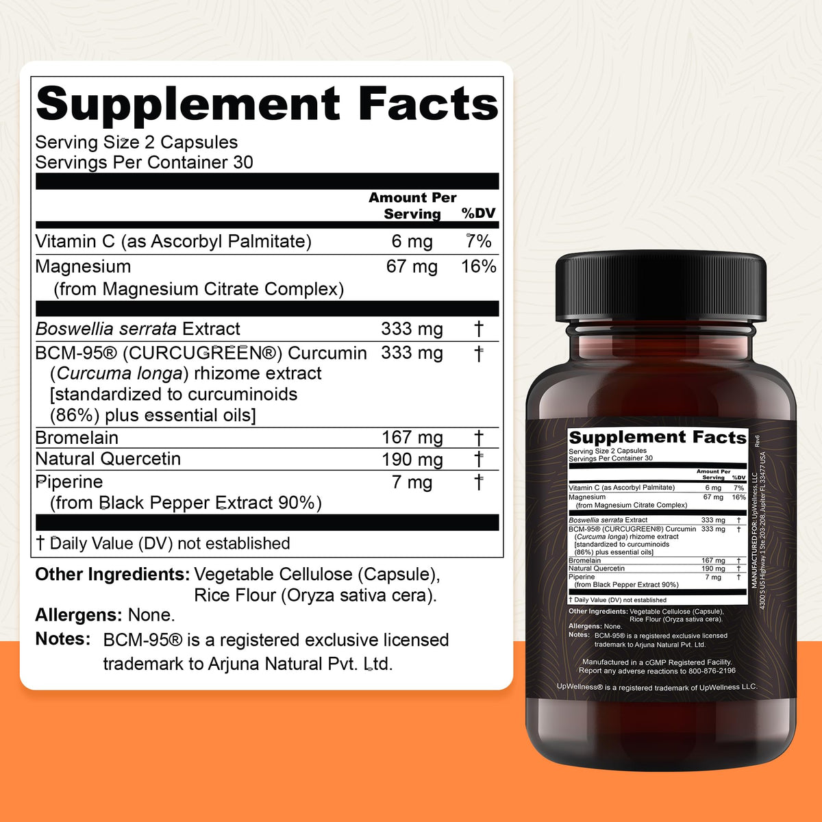 Buy supplements UpWellness Golden Revive + Joint Support Supplement Featuring Turmeric with Black Pepper, Quercetin, and Magnesium- Turmeric Boswellia Supplement - Vitaza UK Supplements UK