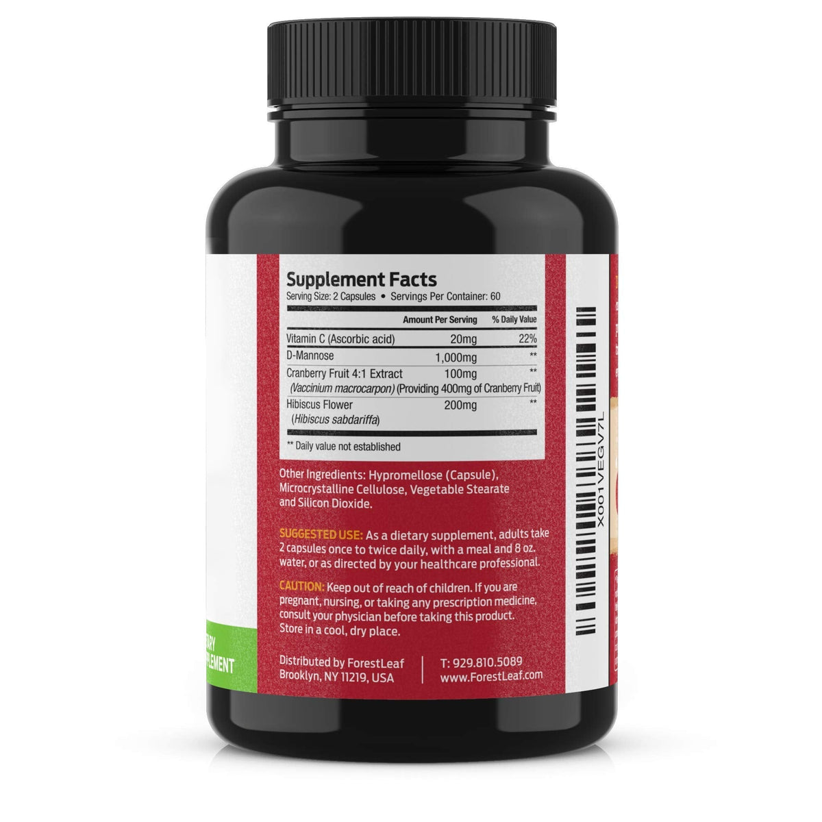 Buy supplements ForestLeaf D Mannose Supplements for Women & Men - D-Mannose 1000mg Capsules with Cranberry, Hibiscus & VIT C - DMannose Pills for UTI - Vitaza UK Supplements UK