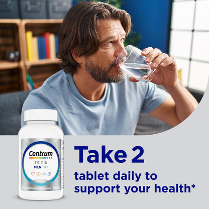 Buy supplements Centrum Minis Silver Multivitamin for Men 50 Plus, Multivitamin/Multimineral Supplement, Vitamin D3, B-Vitamins and Zinc, Non-GMO Ingredients, Supports Memory - Vitaza UK Supplements UK