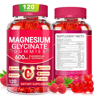 Buy supplements Magnesium Glycinate Gummies 600mg, Sugar Free Magnesium Gummies for Adults, Chewable Potassium Supplements for Body Support - Vitaza UK Supplements UK