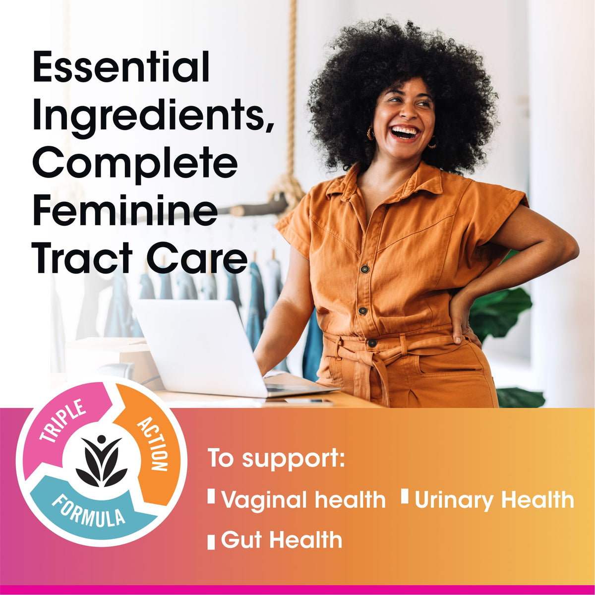 Buy supplements vH essentials Probiotics with Prebiotics and Cranberry Feminine Health Supplement - 60 Capsules - Vitaza UK Supplements UK