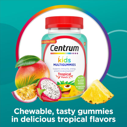 Buy supplements Centrum Kids Multivitamin Gummies, Tropical Punch Flavor Made With Natural Flavors, Stocking Stuffer, 150 Count, 150 Day Supply - Vitaza UK Supplements UK