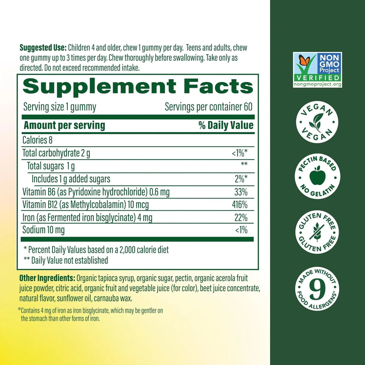 Megafood Iron Energy Gummies, Iron Supplement for Women, Men, Teens & Kids with Vitamin B12 & B6, Vitamins MegaFoodBuy Supplements Australia