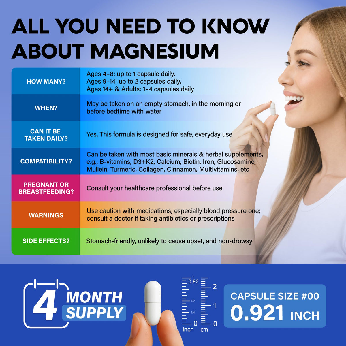 Buy supplements Magnesium Glycinate 500 mg - Chelated Supplement - High Absorption Form of Magnesium - Support for Sleep, Muscle & Heart Health - Vitaza UK Supplements UK