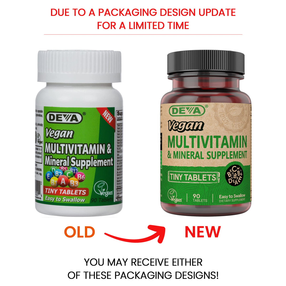 Buy supplements DEVA Vegan Multivitamin for Women & Men with Iron, Vitamin C, E, B Complex Vitamins, Zinc, 90 Tiny Tablets - Vitaza UK Supplements UK