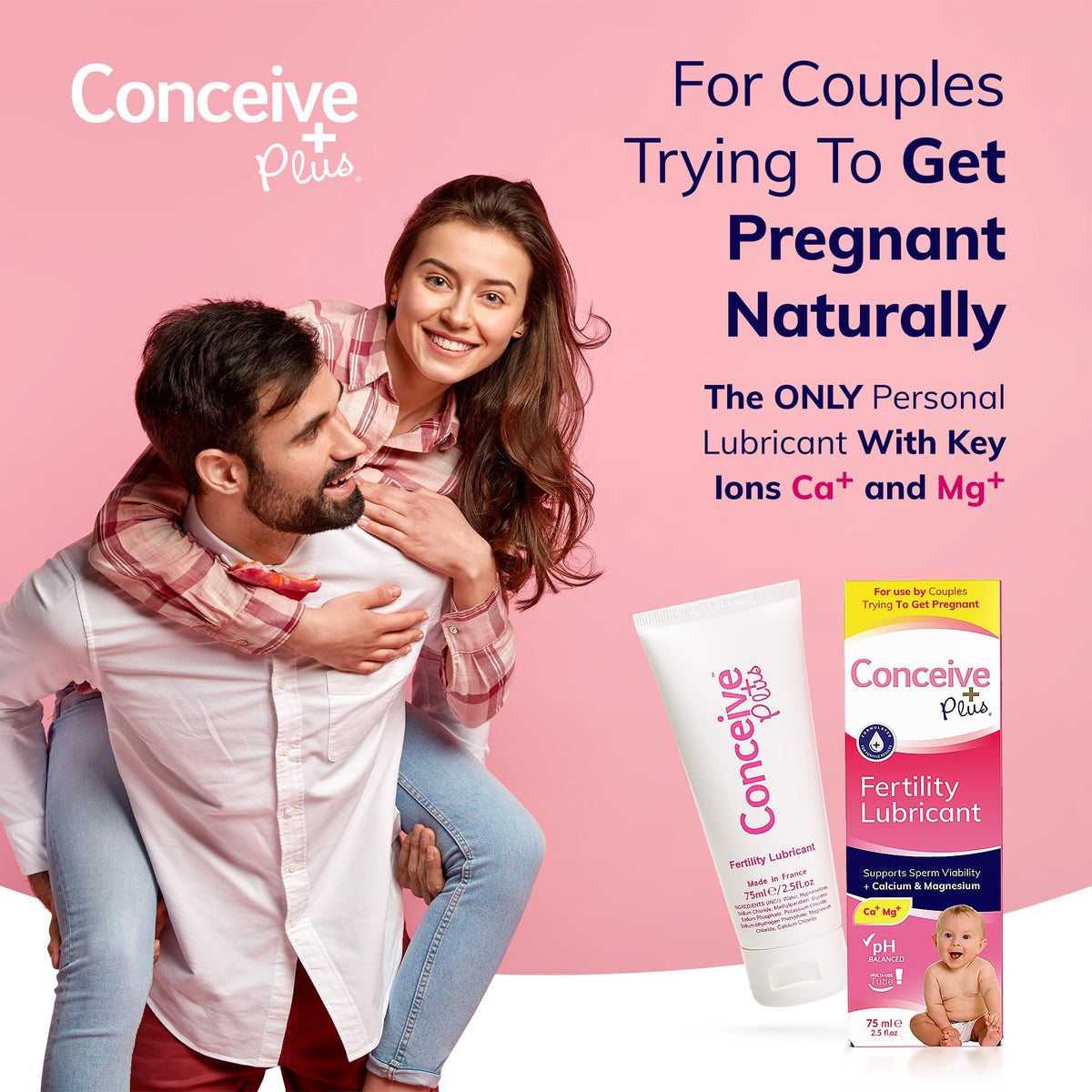 Conceive Plus Fertility Lubricant - Fertility Friendly Lube for Couples Trying to Conceive, 75ml / 2.5 fl oz CONCEIVE PLUSBuy Supplements Australia