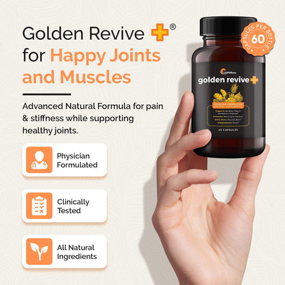 Buy supplements UpWellness Golden Revive + Joint Support Supplement Featuring Turmeric with Black Pepper, Quercetin, and Magnesium- Turmeric Boswellia Supplement - Vitaza UK Supplements UK