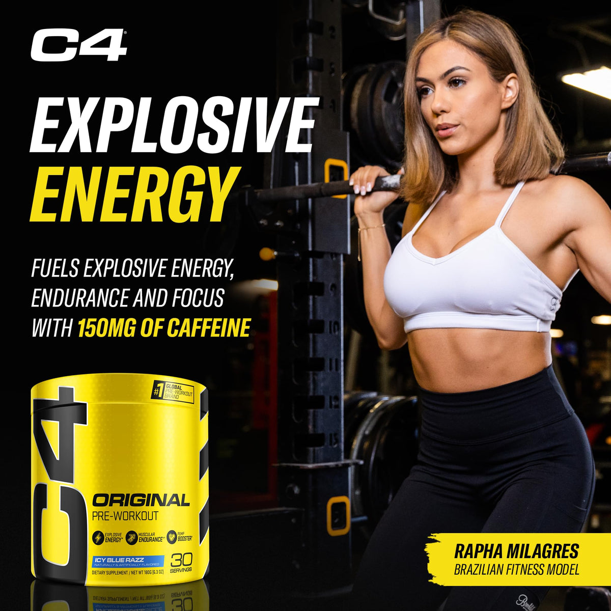 Cellucor Pre Workout & Creatine Bundle, C4 Original Pre Workout Powder, Icy Blue Razz CellucorBuy Supplements Australia