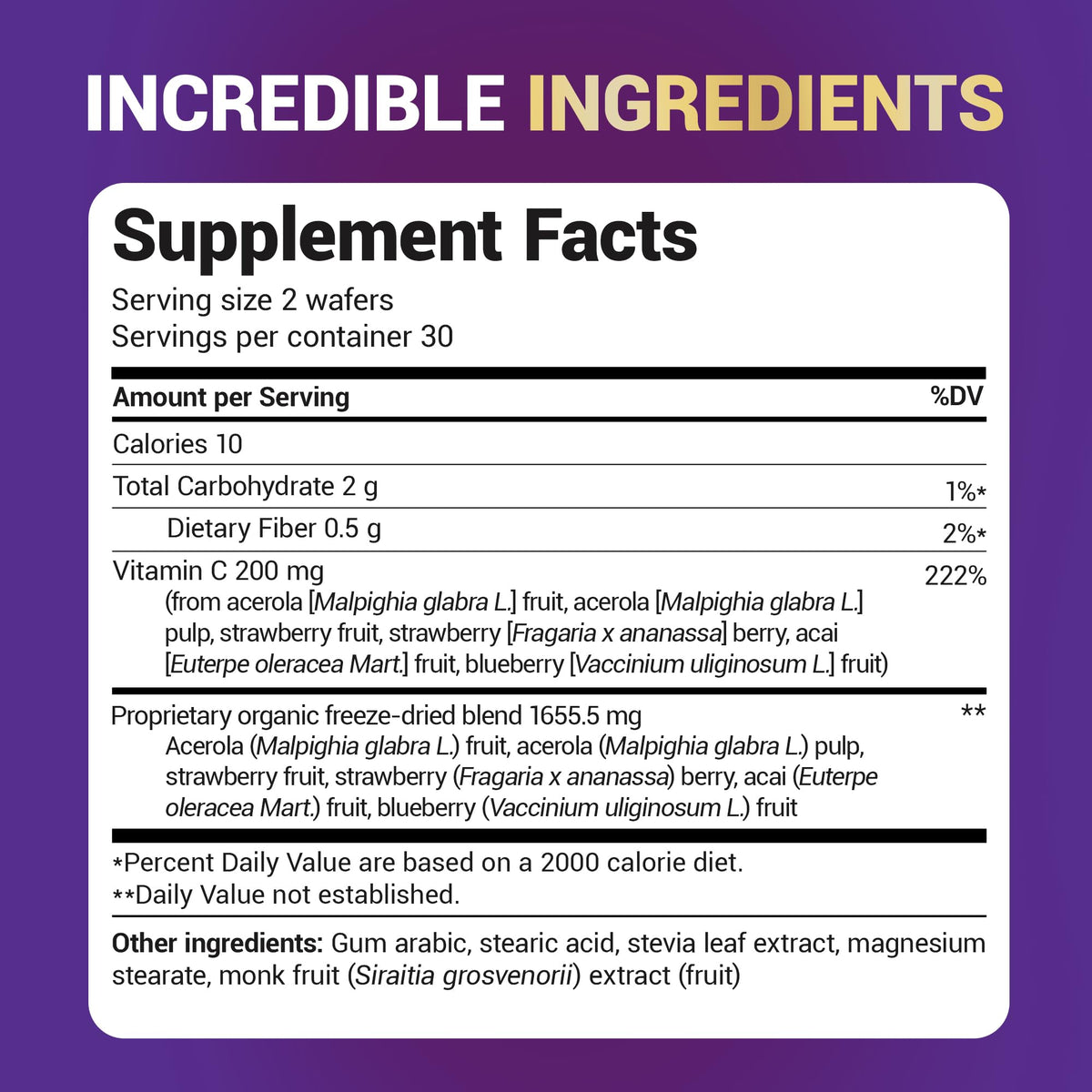 Buy supplements Dr. Berg Chewable Vitamin C Complex - Made with Organic, Non-GMO Berries - 60 Delicious Wafers - Vitaza UK Supplements UK