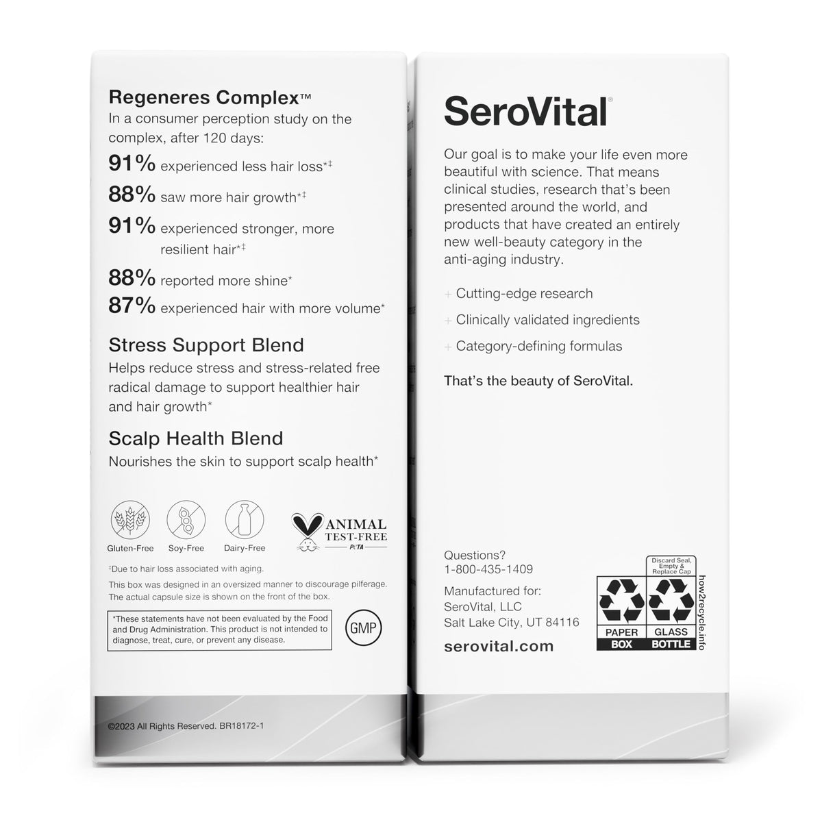 SeroVital Hair Regeneres Advanced, 90 Capsules, 30-Day Supply SerovitalBuy Supplements Australia