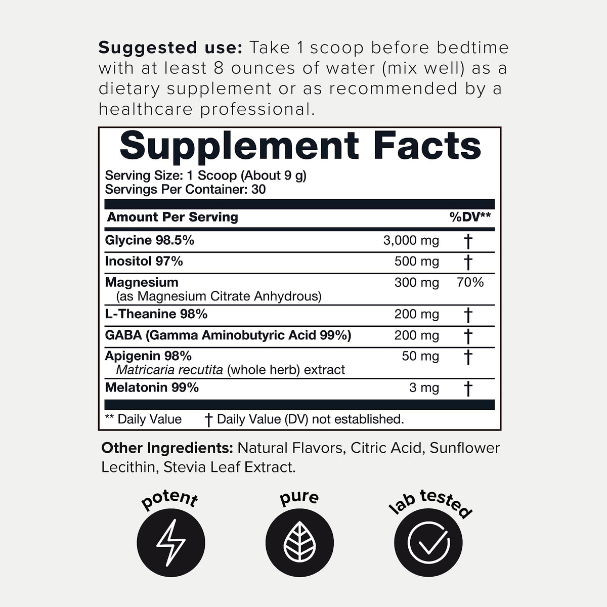 4,500mg Apigenin & Glycine Sleep Huberman Stack with 98% Apigenin, 98.5% Glycine ToniiqBuy Supplements Australia