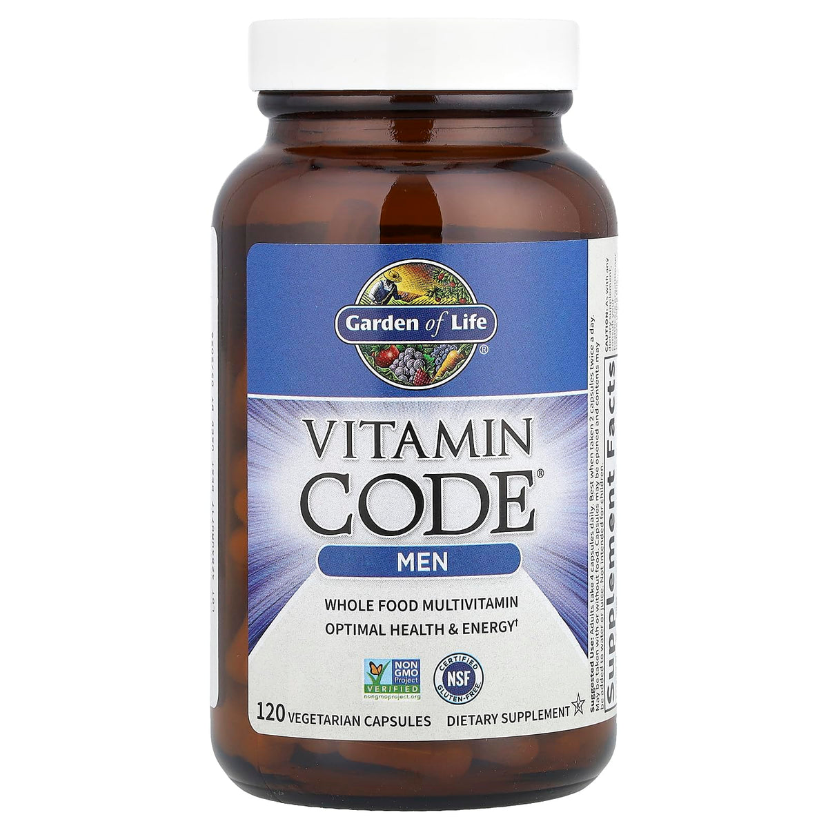 Buy supplements Garden of Life Vitamin Code Whole Food Multivitamin for Men - 120 Capsules, Vitamins for Men, Fruit & Veggie Blend and Probiotics for Energy - Vitaza UK Supplements UK