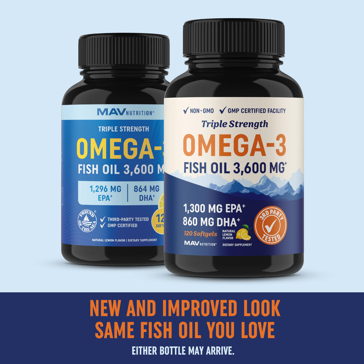 Triple Strength Omega 3 Fish Oil | 3600 mg EPA & DHA | Over 2100mg of Omega 3 Fatty MAV NUTRITIONBuy Supplements Australia