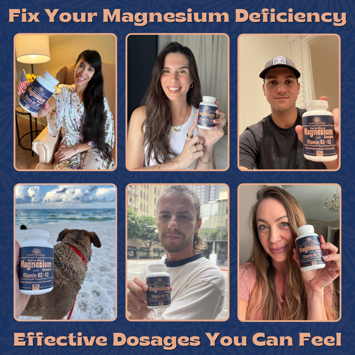Buy supplements Local Nutrition Magnesium Complex 420mg with Vitamin D3 K2 - Four Bioavailable Forms Including Bisglycinate (Glycinate), Malate, Taurate, and Chloride - Vitaza UK Supplements UK