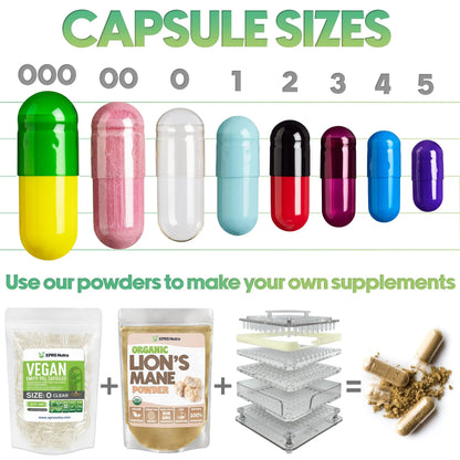 XPRS Nutra Vegan Size 000 Separated Capsules- 1000 Count Premium Empty Caps Separated in Bags - Clear Empty Capsules XPRS NutraBuy Supplements Australia