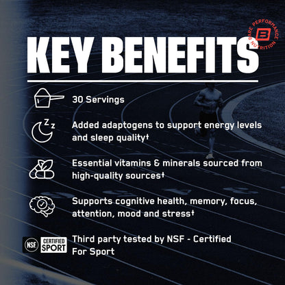 Buy supplements BARE PERFORMANCE NUTRITION, BPN Strong Multi-Vitamin, Foundational Health, Improved Mood and Sleep, Adaptogens, Improved Cognitive Health - Vitaza UK Supplements UK