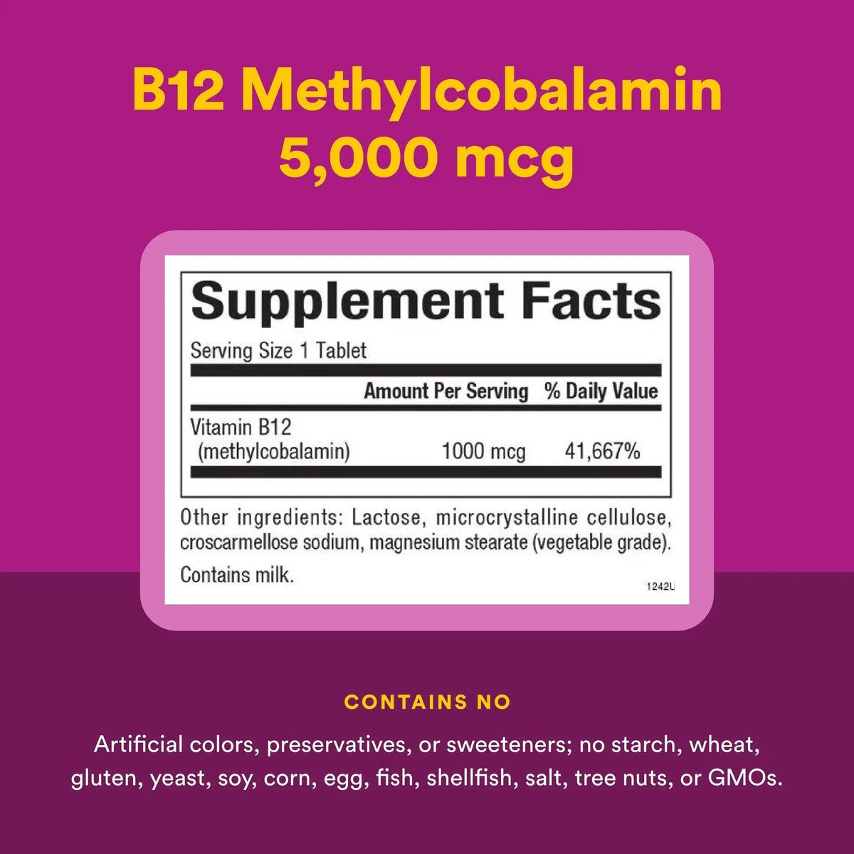 Natural Factors Methylcobalamin 1,000 mcg - Vitamin B12 Supplement in Metabolically Active Form - Supplement Supports Cll Formation Natural FactorsBuy Supplements Australia