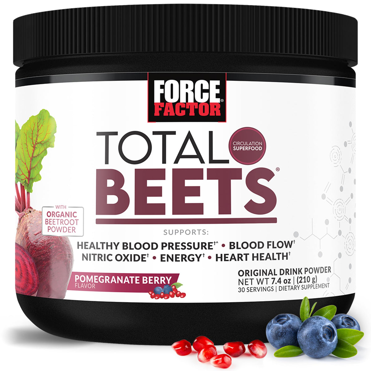 Buy supplements Force Factor Total Beets Drink Mix Superfood Powder with Nitrates to Support Circulation, Blood Flow, Nitric Oxide, Energy, Endurance, and Stamina - Vitaza UK Supplements UK