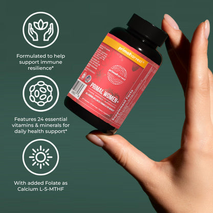 Buy supplements Primal Harvest Women+, Woman's Multivitamin Vitamin A, Vitamin C, Vitamin D and E, Vitamin B12, B6, Biotin - Vitaza UK Supplements UK
